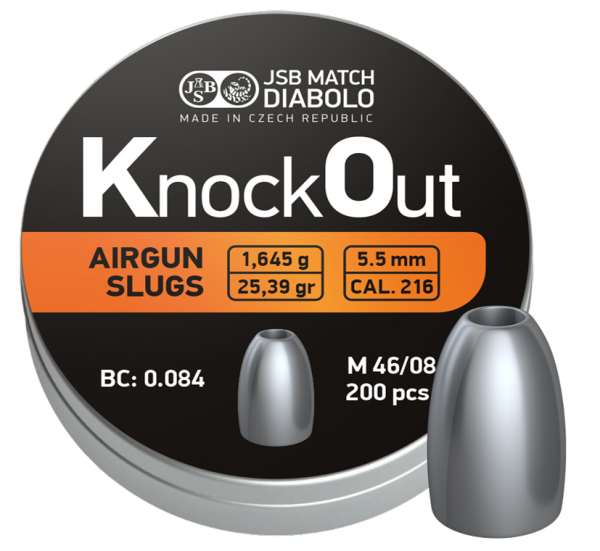 JSB knockout slugs | 5,5 .216 | 1645 25 | 200