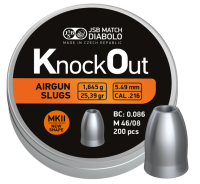 JSB knockout mk2 slugs | 5,49mm .216 | 1,645g 25 | 200