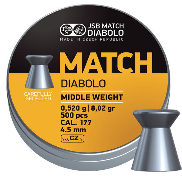 JSB match middle weight diabolos | 4.50mm | 0.520g | 500St.